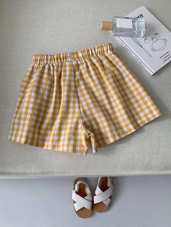 Women’s Gingham Check Shorts – Pack of 3 | Stylish High-Waist Cotton Summer Shorts