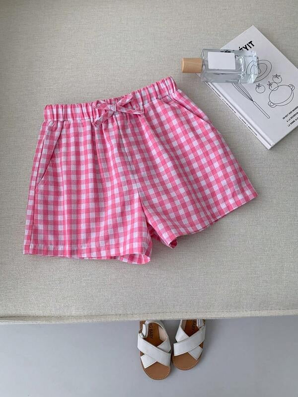 Women’s Gingham Check Shorts – Pack of 3 | Stylish High-Waist Cotton Summer Shorts